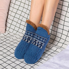 Men's Fluffy Slouch Winter Warm Plush Non Slip Grip Soft Comfy Slippers Socks