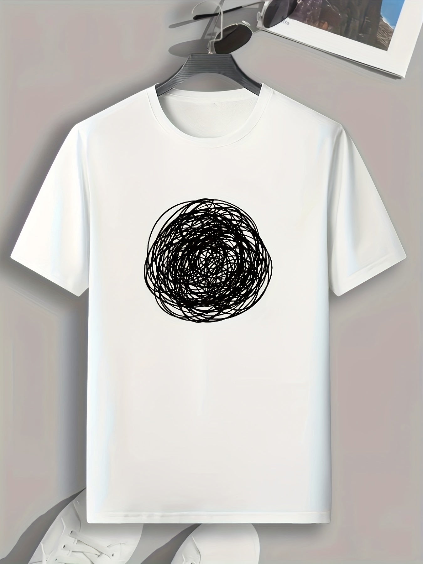 Graffiti Print Men's Graphic T shirt Casual Comfy Tees For Summer