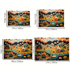 Cartoon Crawling Floor Mat for Kids, Soft and Durable Blanket