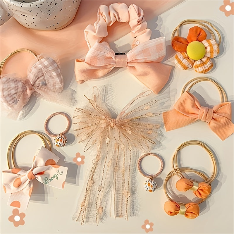 11pcs Bow Hair Ties Hair Bands Hair Accessories for Girls