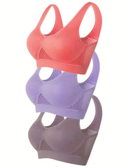 3 Pack Women's Plus Size Sports Bra Set