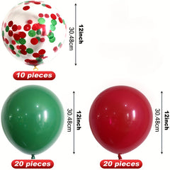 50pcs Christmas Latex Balloon Set Holiday Celebration Party Decor