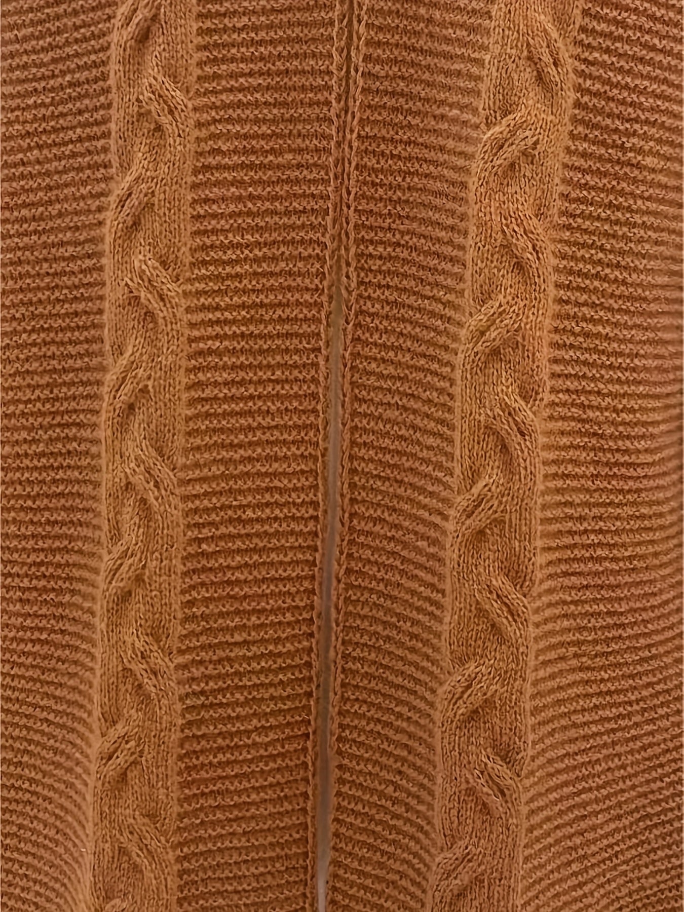 Solid Jacquard Long Sleeve Cardigan