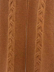 Solid Jacquard Long Sleeve Cardigan