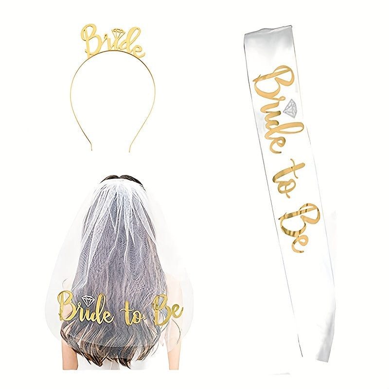 Bridal Crown Veil Set for Bachelor Party