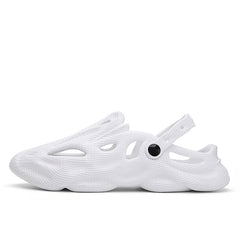 Men's Non-slip Hollow PU Clogs Comfortable Sandals For Beach