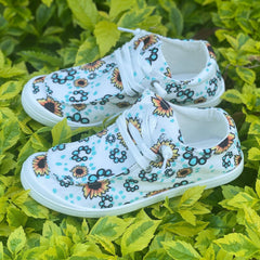 Sunflower Pattern Flat Shoes Women's Casual Lightweight Soft Comfortable Shoes
