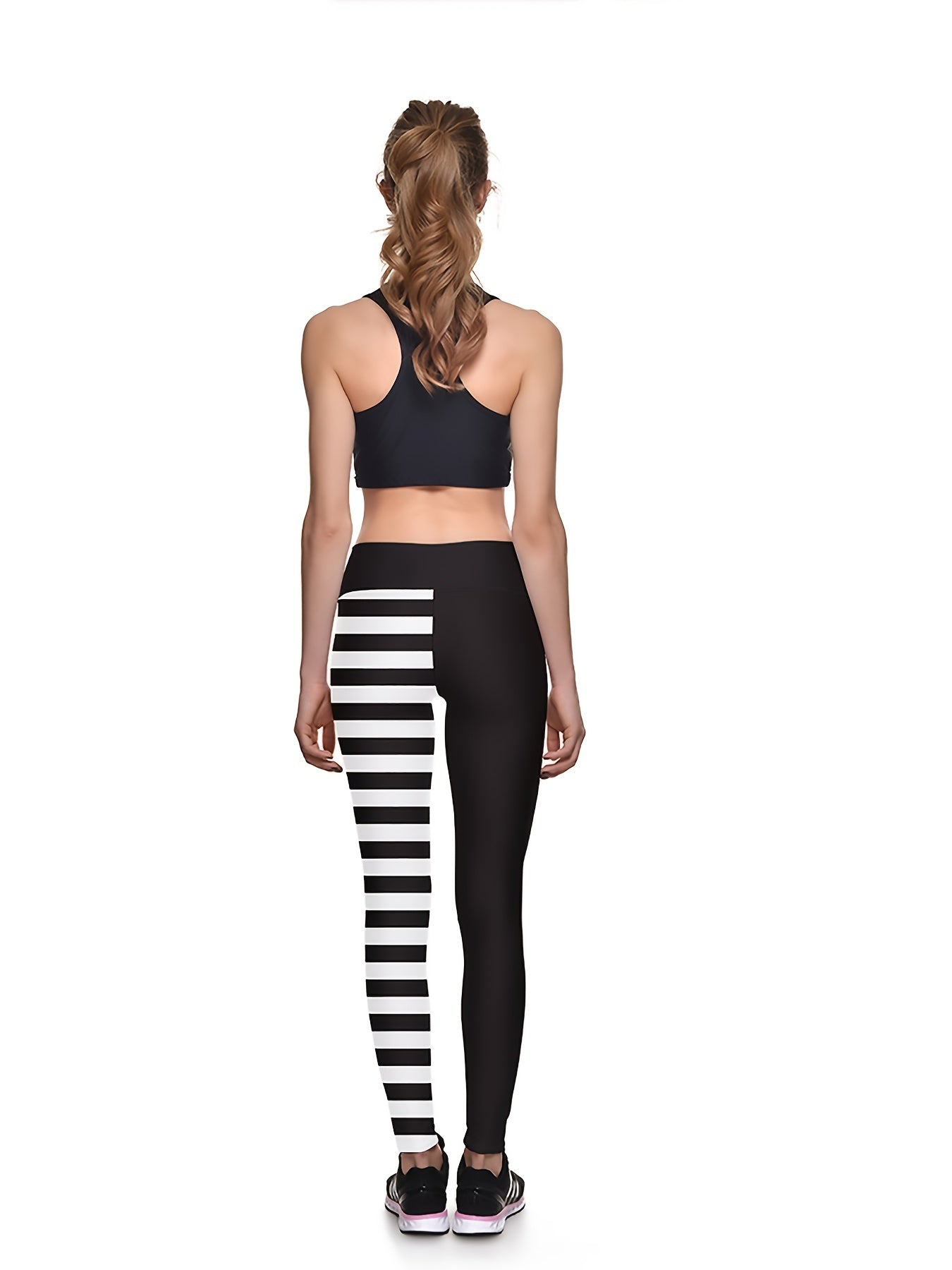 Skull Print High Rise Yoga Pants for Women