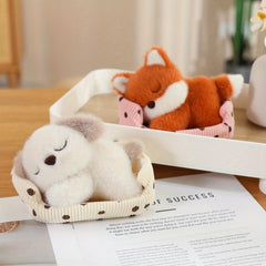 Animal Nest Plush Toy Soft Doll Cat Dog Bear Pig Rabbit Figurine Home Decor