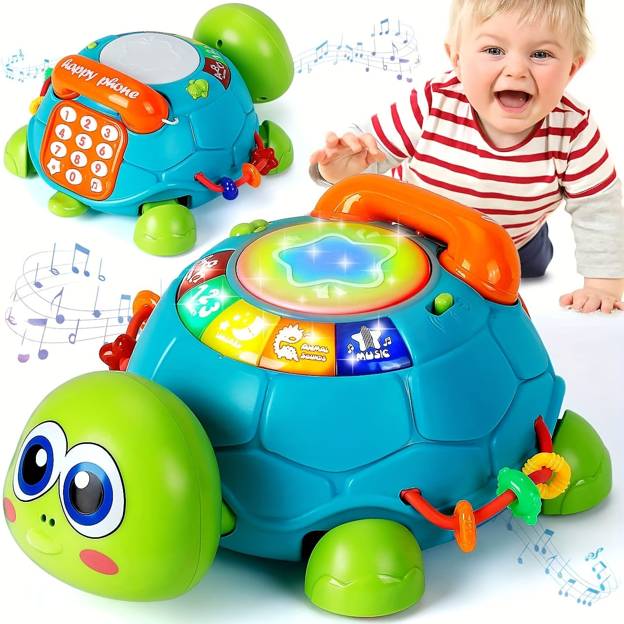 Early Education Music Turtle Toy for Infants 6-18 Months