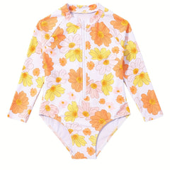 Girls Dreamy Flower 1pc Swimwear - Beach Vacation