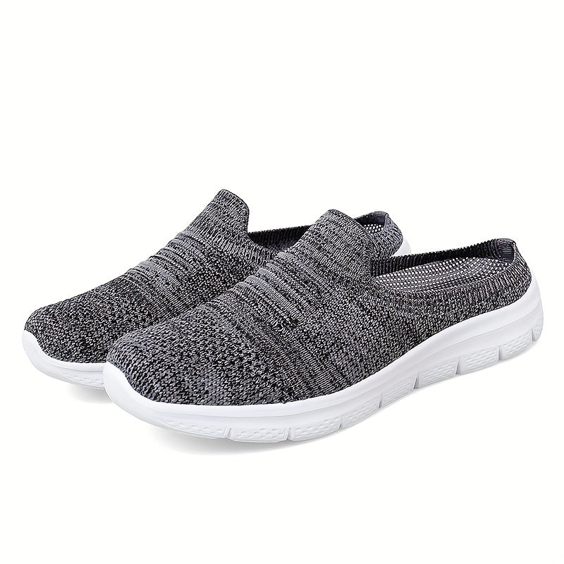 Breathable Knit Mule Sneakers Women's Slip On Shoes