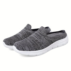 Breathable Knit Mule Sneakers Women's Slip On Shoes