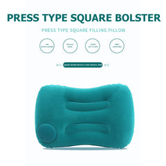 Portable Inflatable Neck Pillow for Travel - Push Type