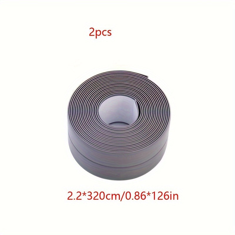 2pcs PVC Self Adhesive Sealant Tape for Kitchen Bathroom Shower Bathtub