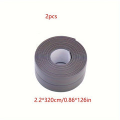 2pcs PVC Self Adhesive Sealant Tape for Kitchen Bathroom Shower Bathtub