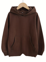 Teen Girl's Long Sleeve Hooded Sweatshirt with Pocket