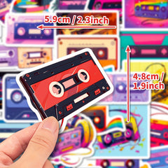 50pcs Cartoon Tape Stickers For Laptop Helmet Desktop Water Cup Decorative
