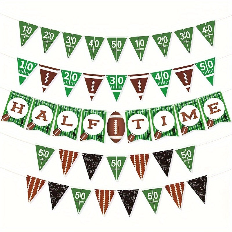 Football Paper Triangle Banner Football Party Supplies