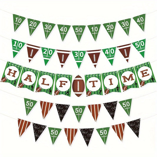 Football Paper Triangle Banner Football Party Supplies