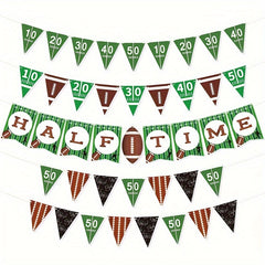 Football Paper Triangle Banner Football Party Supplies
