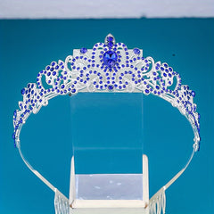 Rhinestone Crown Headband Crystal Hair Band With Comb