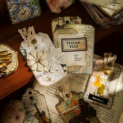 Vintage Pattern Stickers Set for Notebook Vase Book D