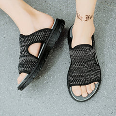 Men's Open Toe Slides Non Slip House Shoes Summer