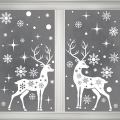 Reusable Snowflake Elk PVC Christmas Window Film