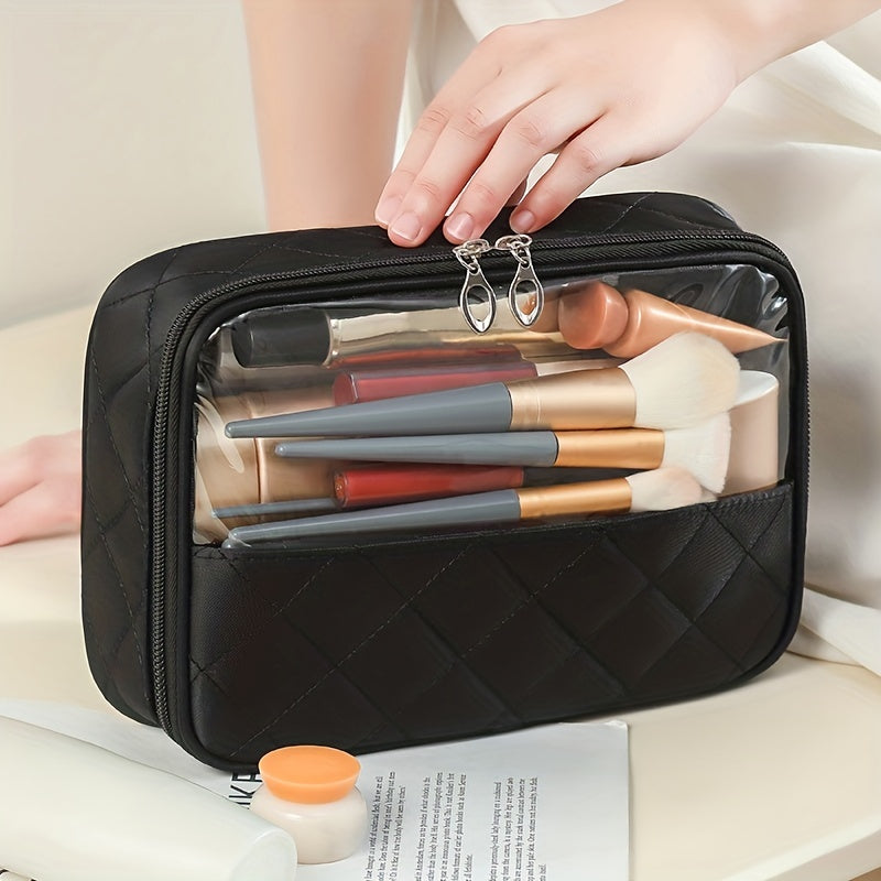 Clear Waterproof PVC Toiletry Bag Large Capacity Travel Organizer