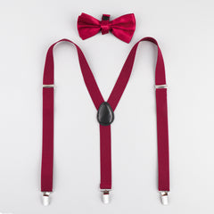 Tuxedo Bow Tie And Suspender Set for Men