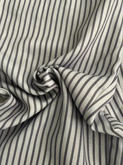 Women's Stripe Print Elastic High Rise Trousers