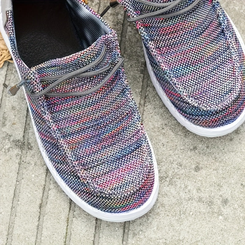 Casual Flat Sneakers Lightweight Slip On Walking Shoes