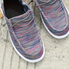 Casual Flat Sneakers Lightweight Slip On Walking Shoes