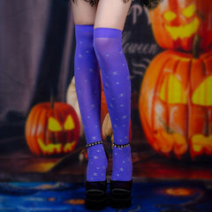 Skull Thigh High Halloween Socks Over The Knee Stockings