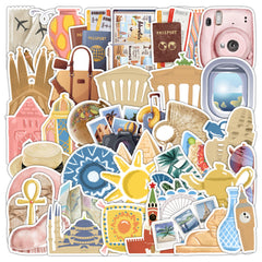 50pcs Vacation Trip Stickers for Water Bottle Bike Skateboard Luggage