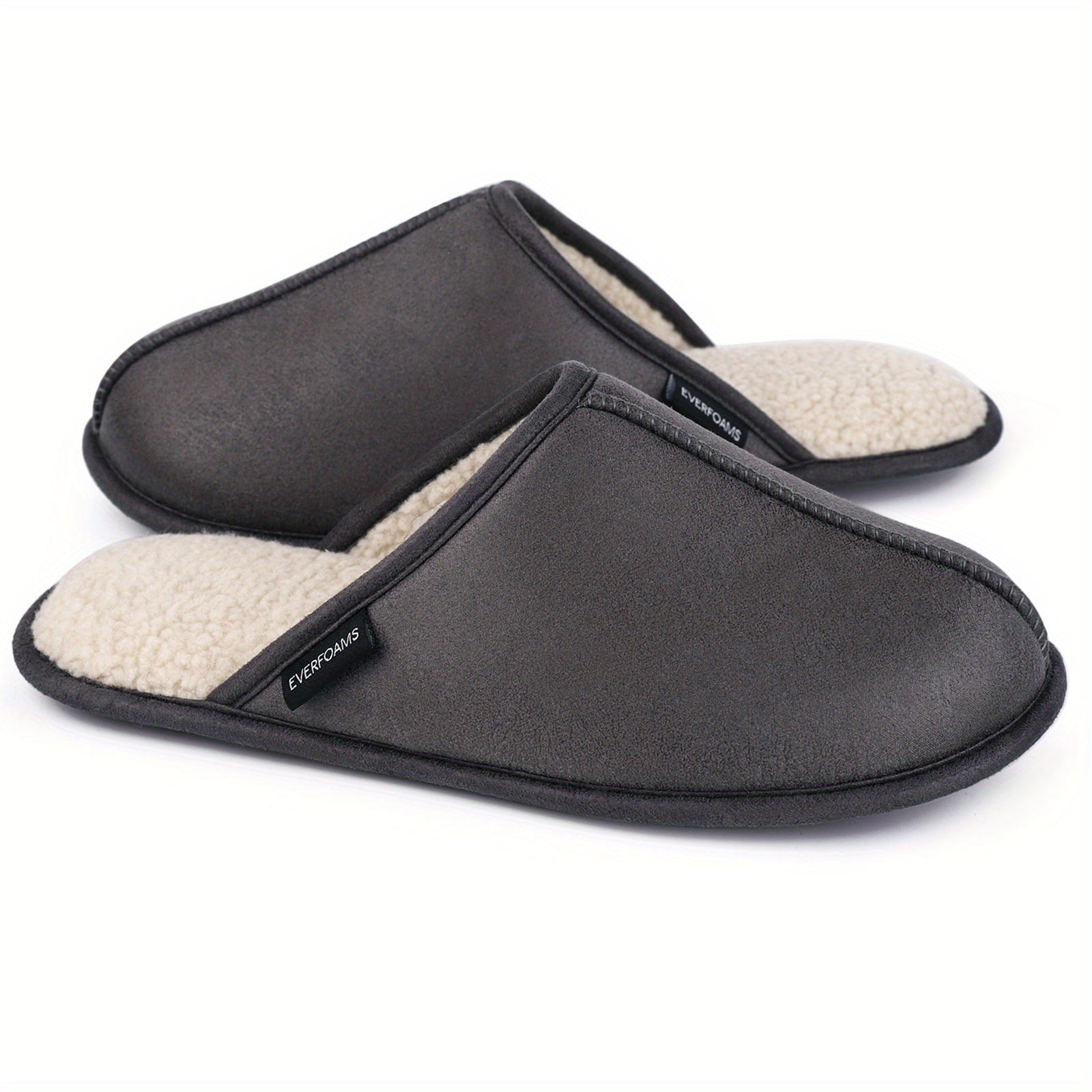 Men's Memory Foam Slippers with Sherpa Lining