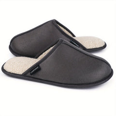 Men's Memory Foam Slippers with Sherpa Lining