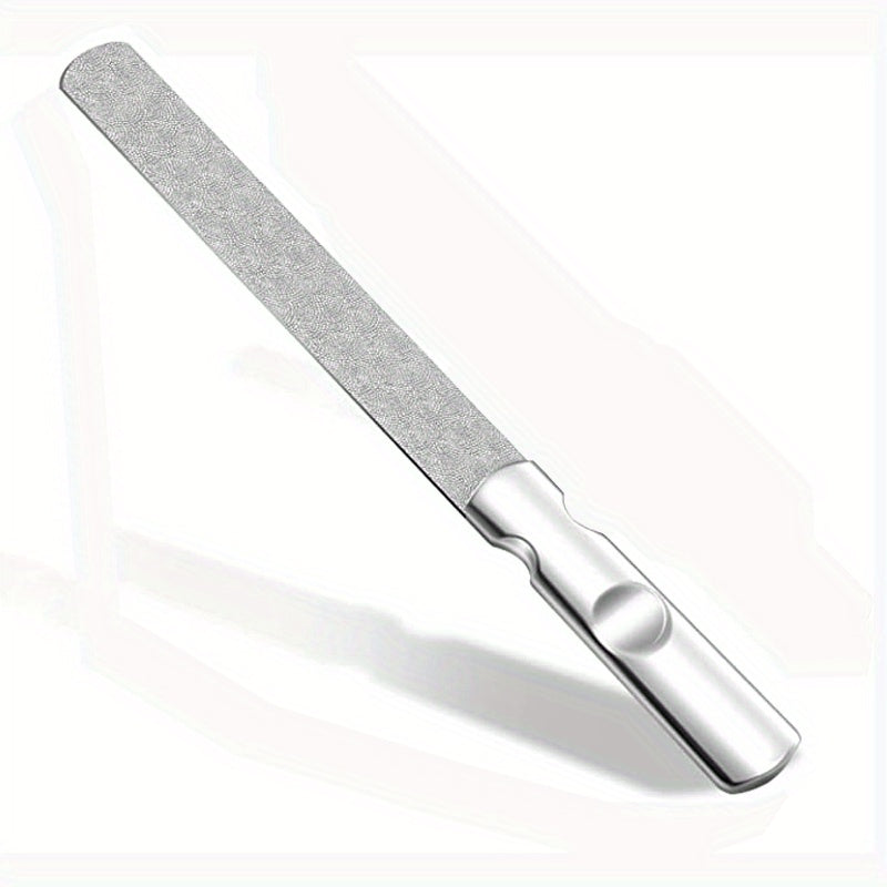 Anti Slip Stainless Steel Nail File with Leather Case