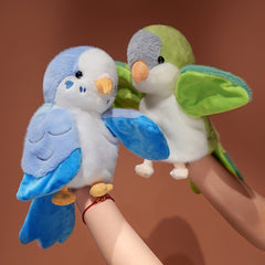 1pc Colorful Parrot Finger Doll & Plush Toy Book Characters Holiday Birthday