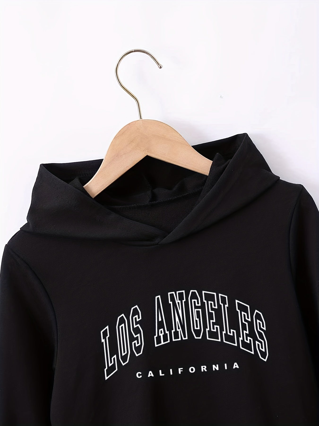 LOS ANGELES Boys Hooded Sweatshirt Spring Fall Casual Pullover Kids Hoodie Tops