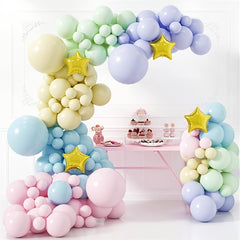 Unicorn Macaroon Rainbow Balloon Arch Kit
