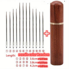 24pcs Big Hole Sewing Needles Stainless Steel Needles