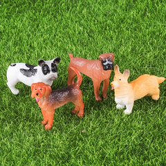 20pcs Realistic Mini Dog Figurines Set Hand Painted Detailed Plastic Puppy F