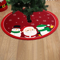 Disposable Christmas Tree Skirt Creative Printing Tree Bottom Decoration