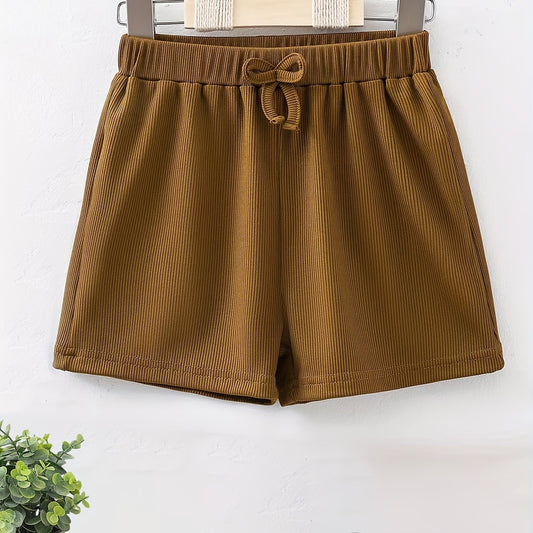 Girls Knit Bowknot Shorts Comfortable Casual Pants For Summer