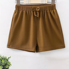Girls Knit Bowknot Shorts Comfortable Casual Pants For Summer