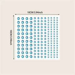 169pcs Eye Makeup Stickers Rhinestone Pearls Flash Face Jewelry