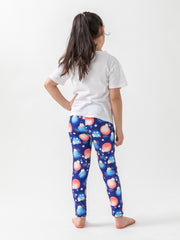 Girls Xmas Lamps Print Leggings Soft Pants Kids Clothes