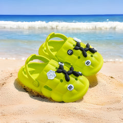 Boys Cartoon Charms Slip On Clogs Breathable Slippers